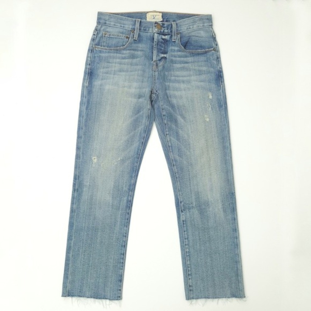 Current Elliott Crossover Button Fly Distressed‎ … - image 1